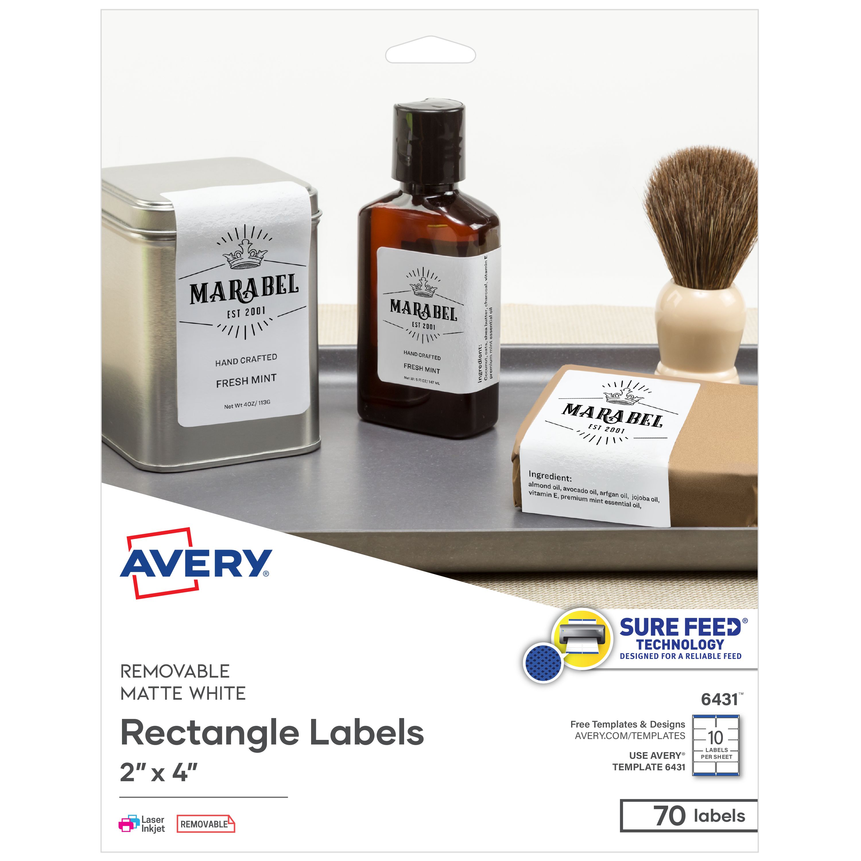 りーページ Removable Rectangle Labels, 2